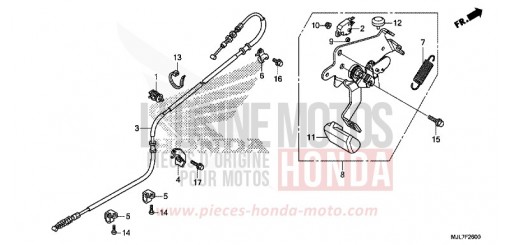LEVIER DE STATIONNEMENT NC750DE de 2014